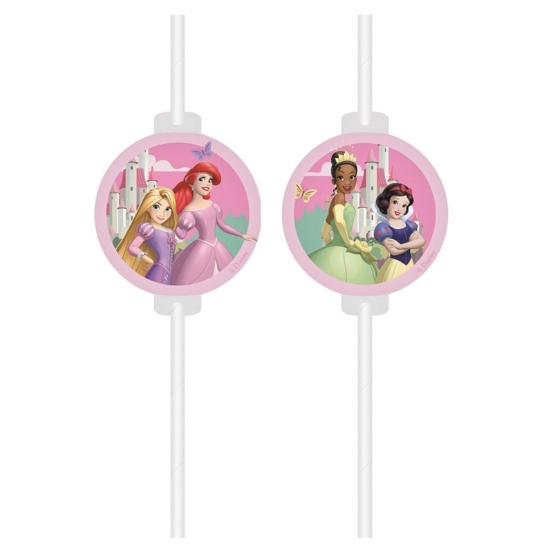 Disney Prinzessinnen Papierstrohhalme 4er-Pack