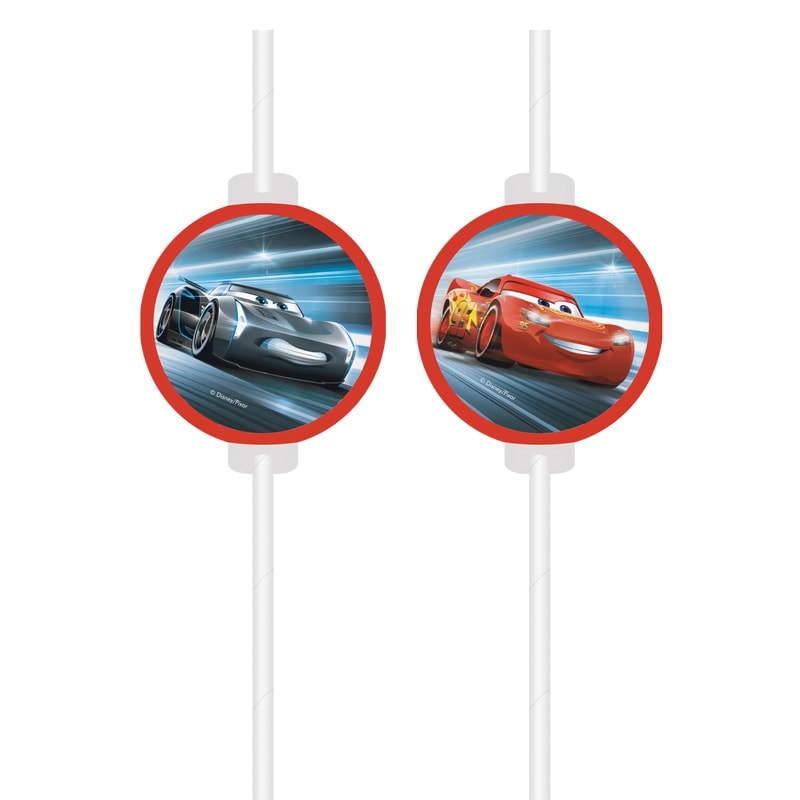 Disney Cars - Papierstrohhalme 4er-Pack