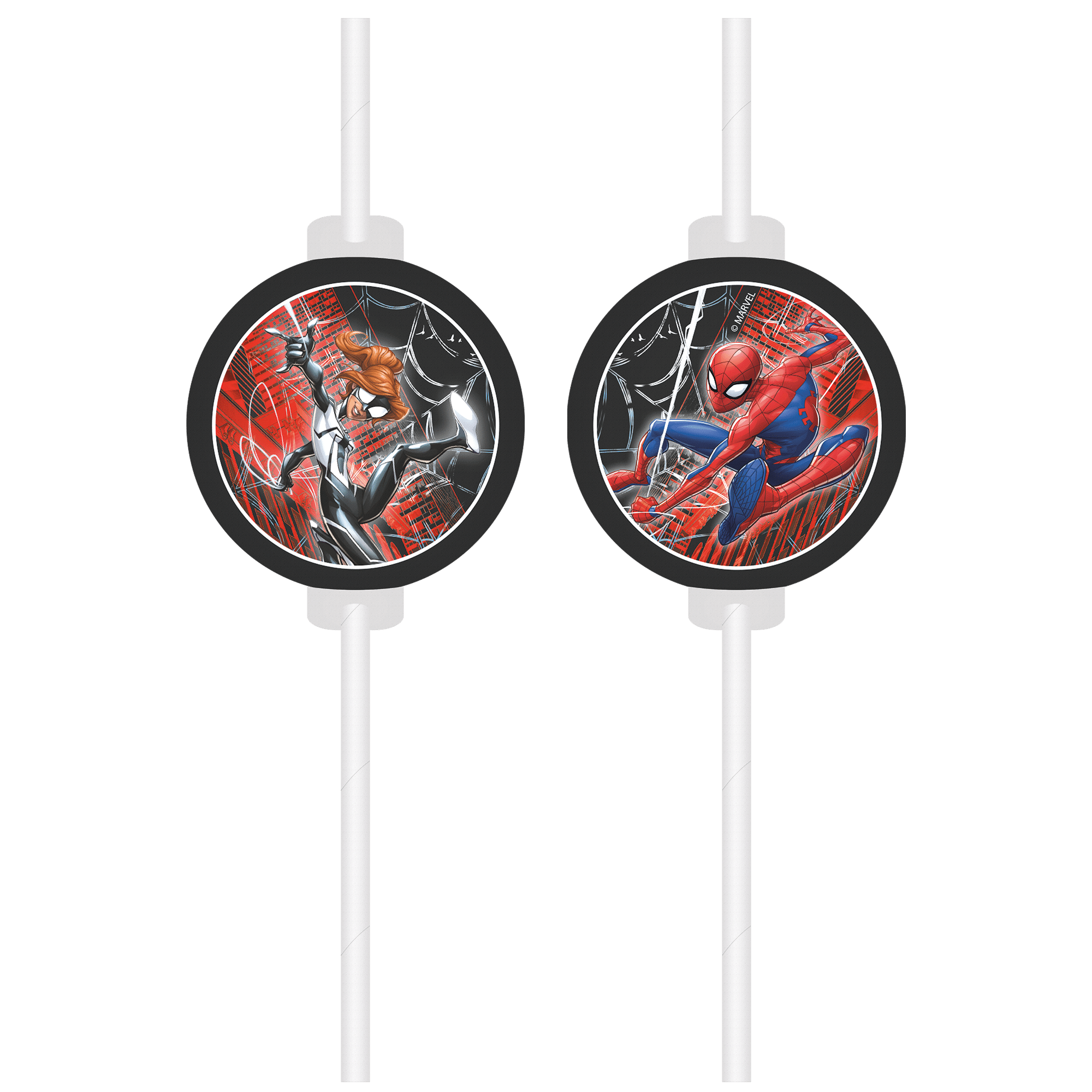 Spiderman - Papierstrohhalme 4er-Pack