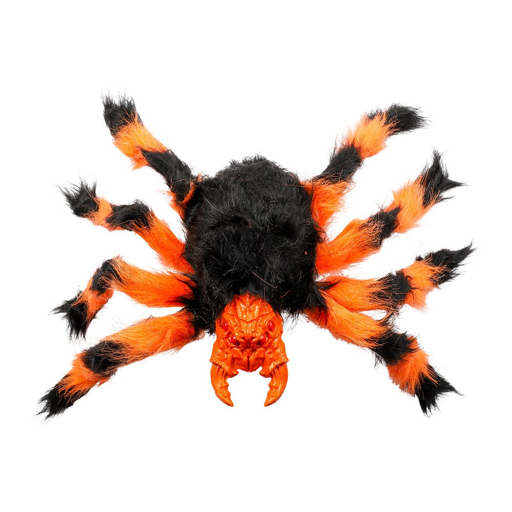 Flauschige Spinne mit gruseligem Gesicht 45 cm