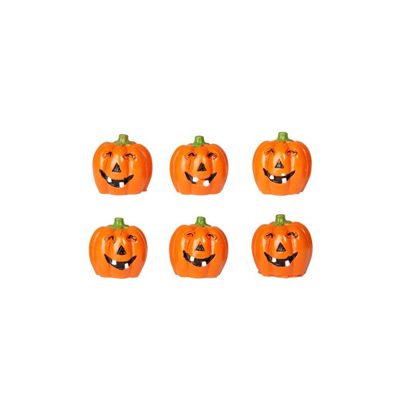 Halloweendekoration - Kleine Kürbisse 2,3 cm 6er-Pack