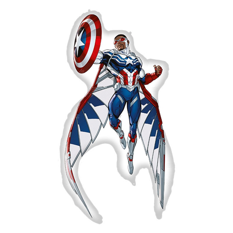 Captain America Sam Wilson 3D-Folienballon 93 cm