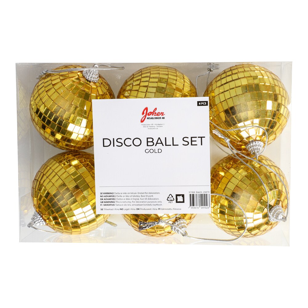 Discokugeln Mini Gold 6er-Pack