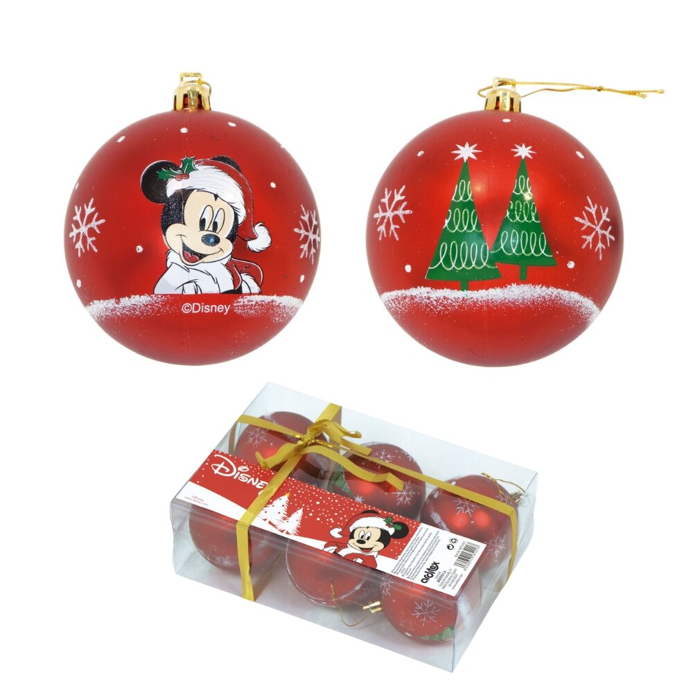 Weihnachtskugeln Mickey Maus 6er-Pack