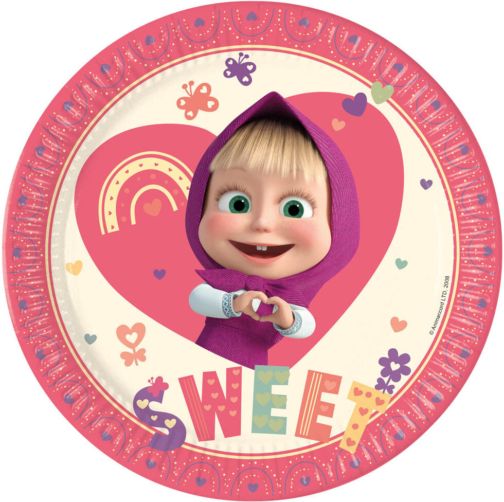 Masha und der Bär - Teller 23 cm 8er-Pack