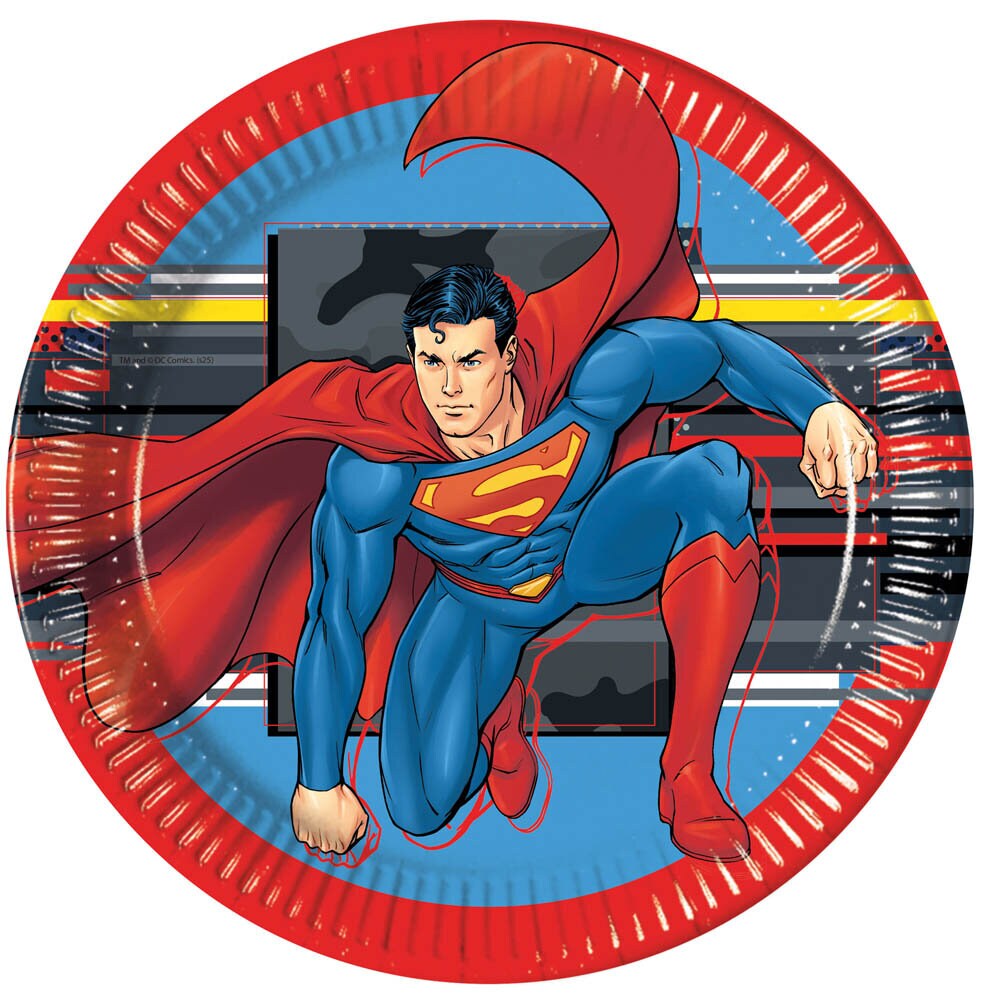 Superman - Teller 23 cm 8er-Pack