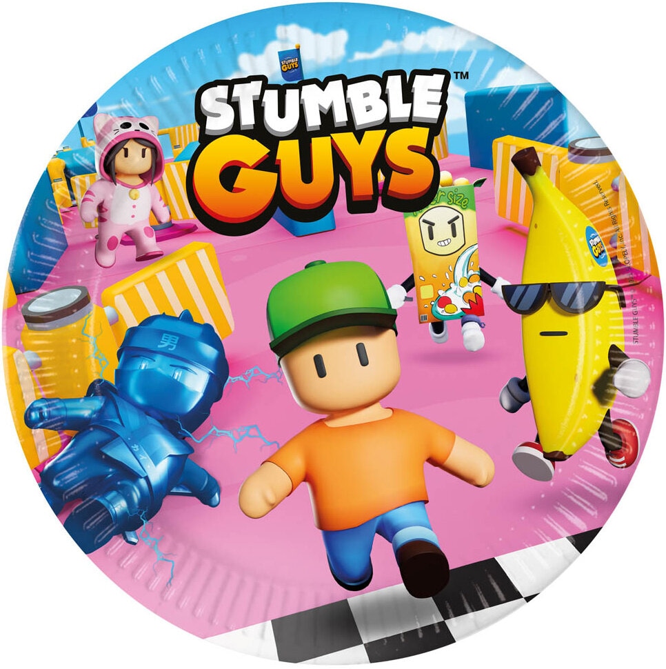 Stumble Guys - Teller 23 cm 8er-Pack