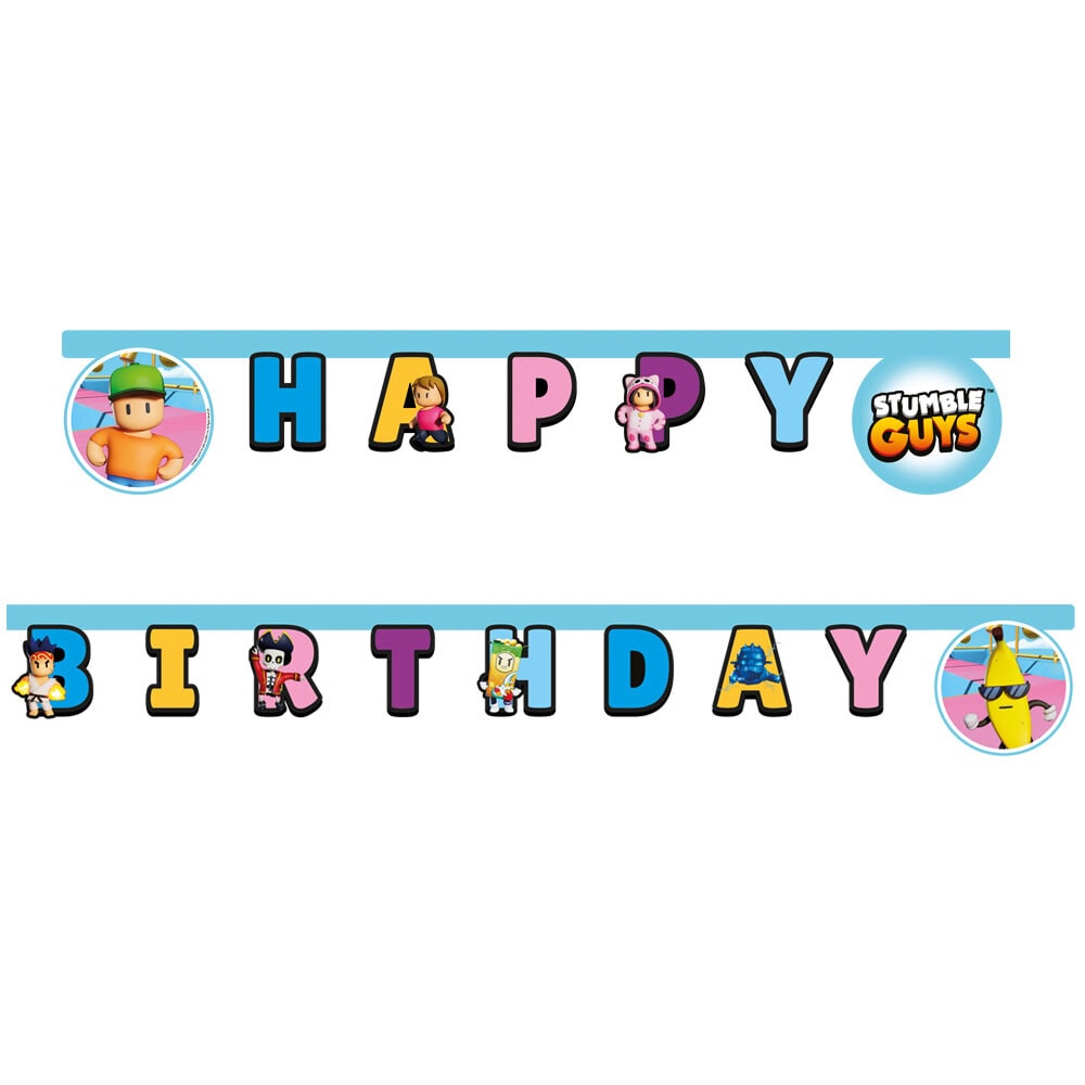 Stumble Guys - Girlande Happy Birthday