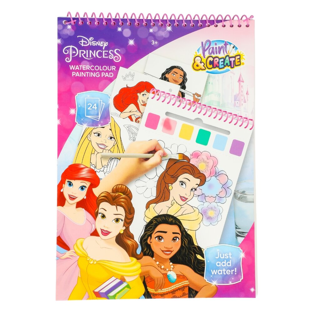 Disney Prinzessinnen Malbuch mit Aquarellfarben
