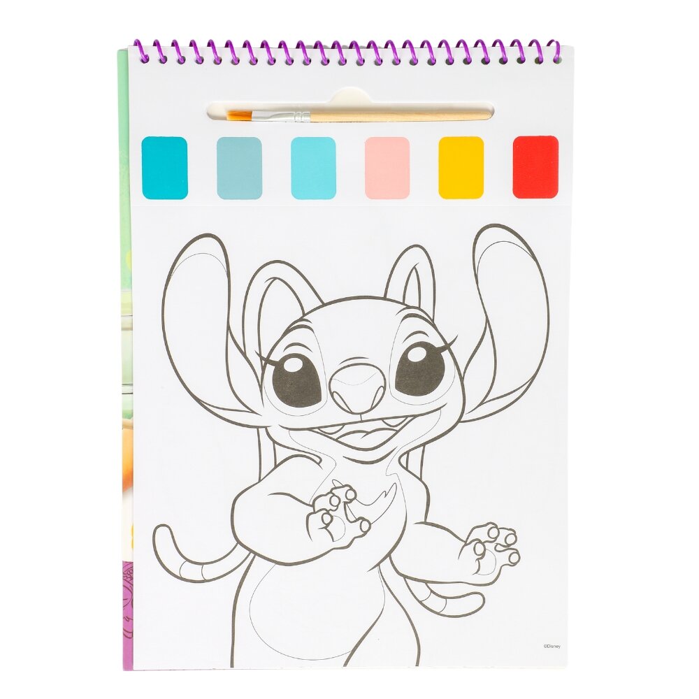 Stitch Malbuch mit Aquarellfarben