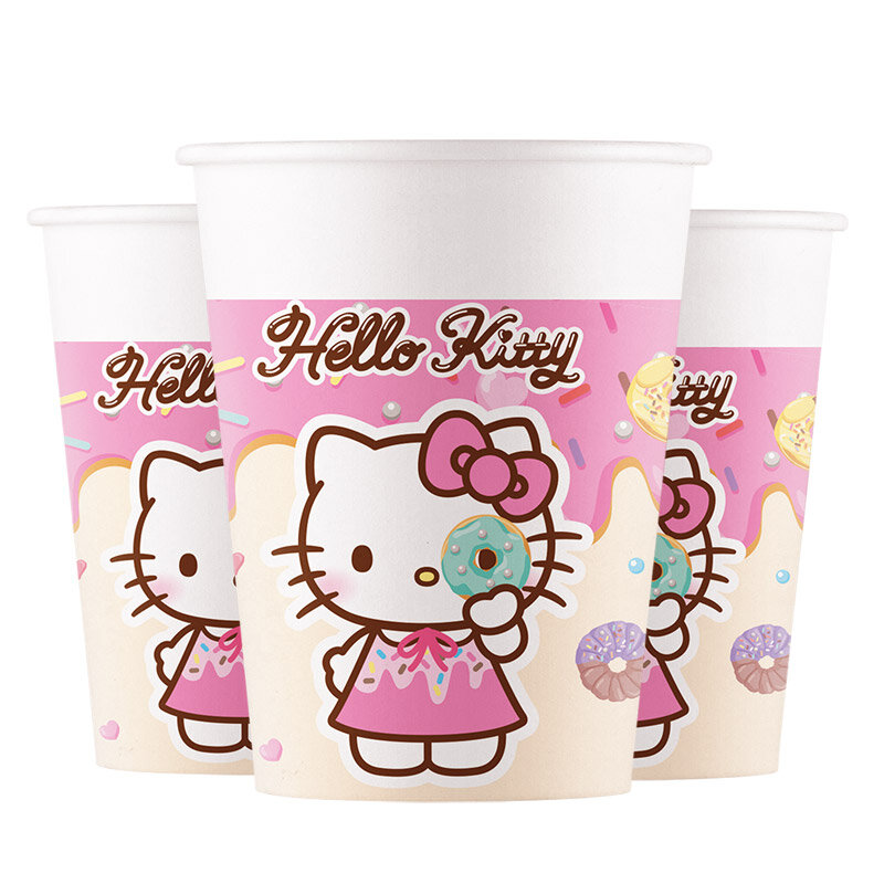 Hello Kitty & Kuromi - Pappbecher 8er-Pack