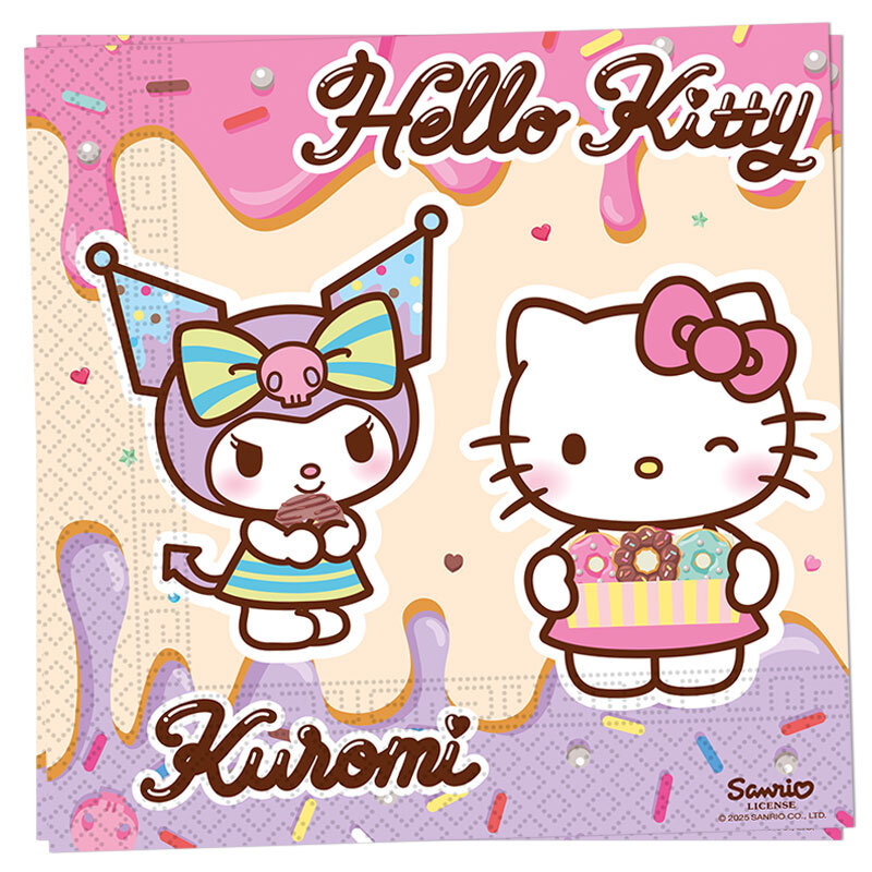 Hello Kitty & Kuromi - Servietten 20er-Pack