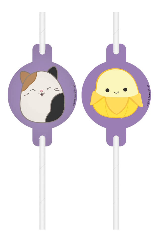 Squishmallows - Papierstrohhalme 4er-Pack