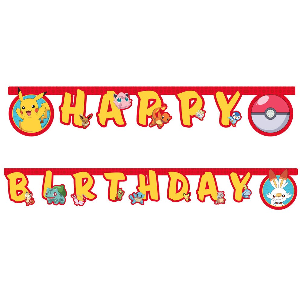 Pokémon - Girlande Happy Birthday