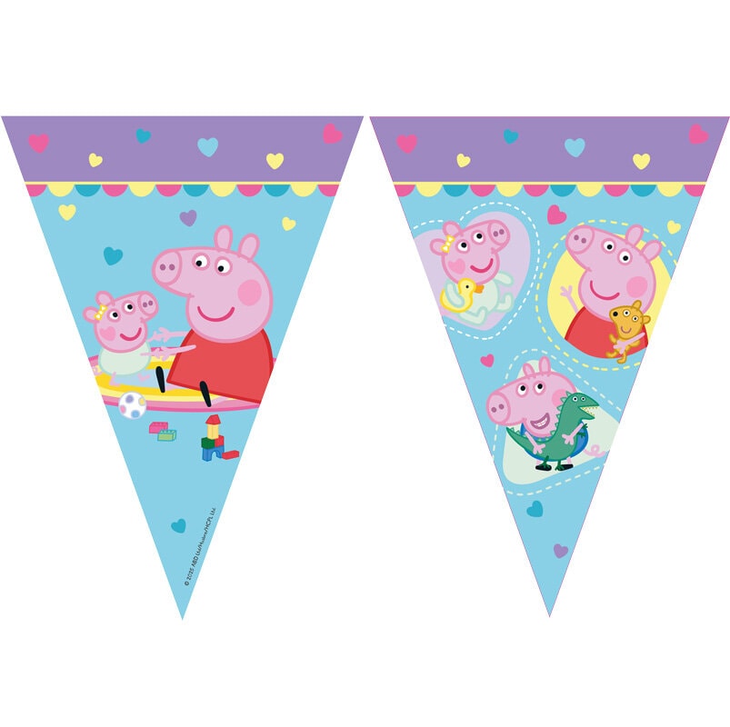 Peppa Wutz Wimpelkette aus Papier 230 cm