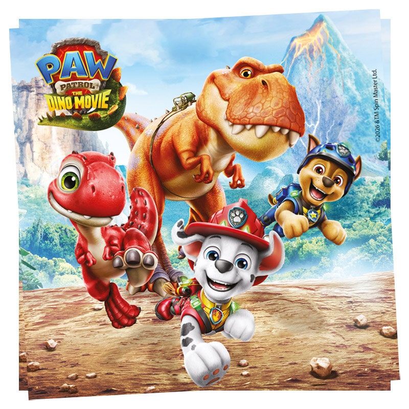 Paw Patrol Dino Movie Servietten 20er-Pack