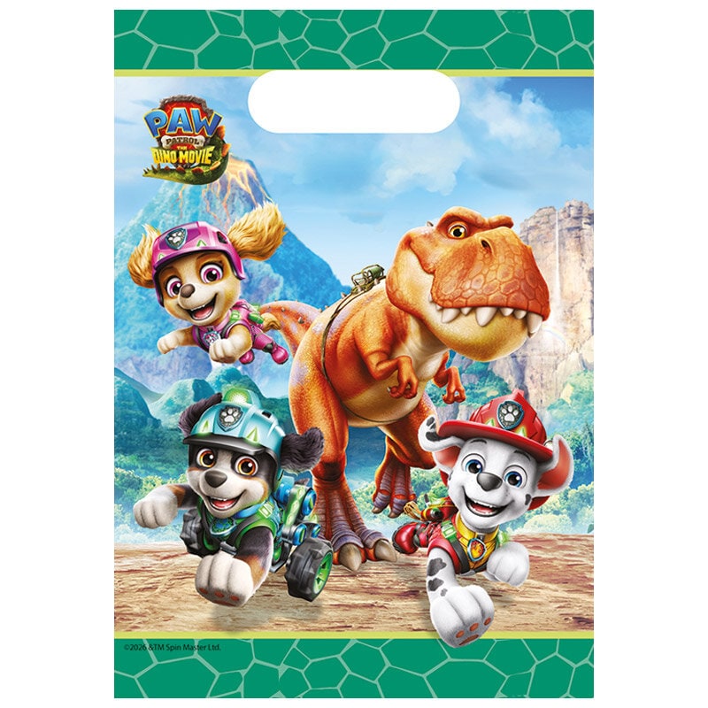 Paw Patrol Dino Movie Mitgebsel-Tüten aus Papier 4er-Pack