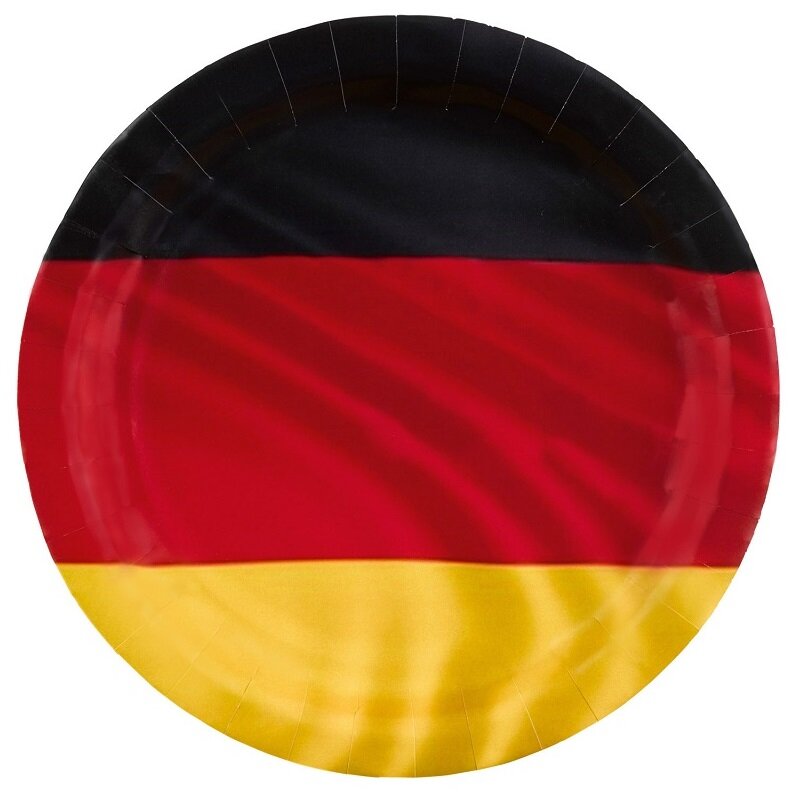 Deutsche Flagge - Teller 8er-Pack