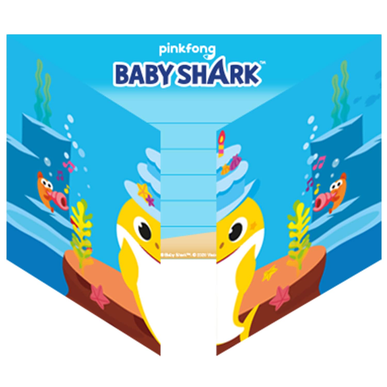 Baby Shark - Einladungskarten 8er Pack