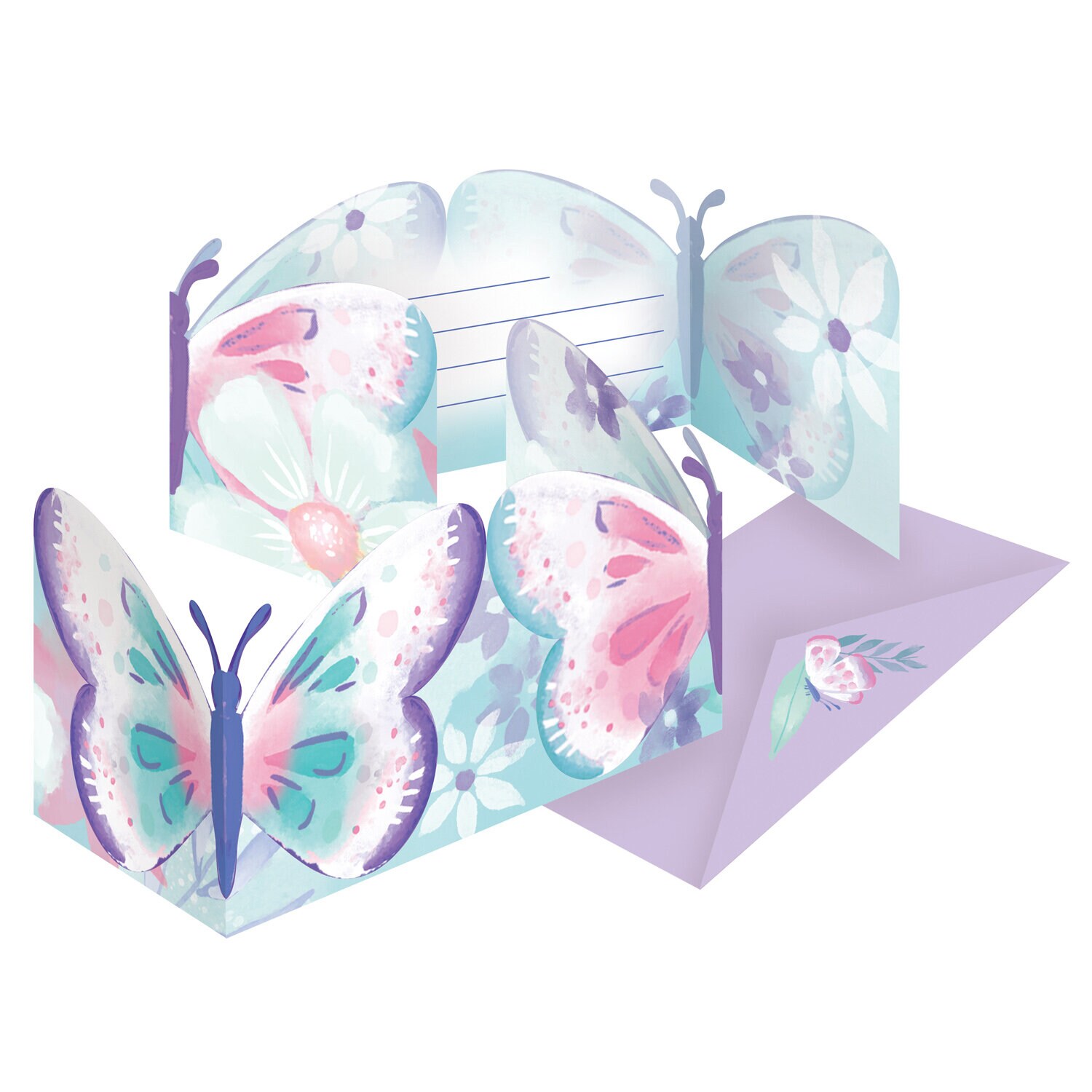 Schmetterling - Einladungskarten 8er-Pack
