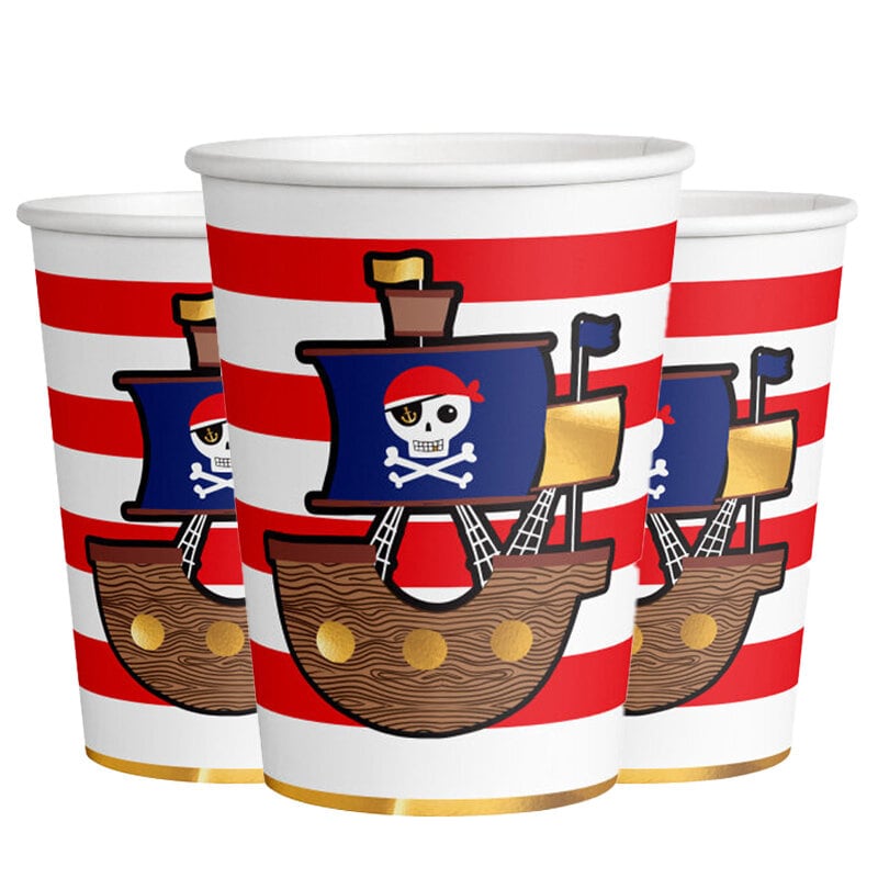 Pirates Map - Pappbecher 8er-Pack