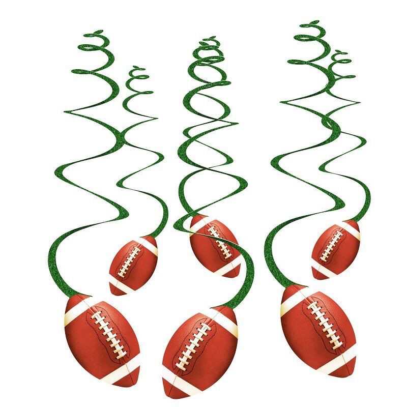 Amerikanischer Fußball - Hängedeko 6er-Pack