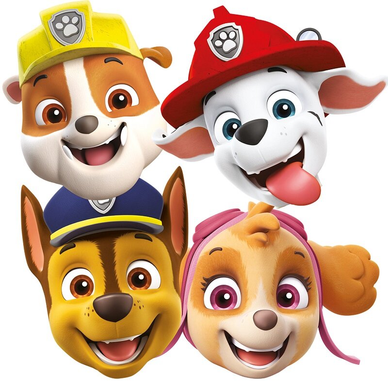 Paw Patrol Masken 8er Pack Kidspartystore Paw Patrol Masken 8er Pack Kidspartystore