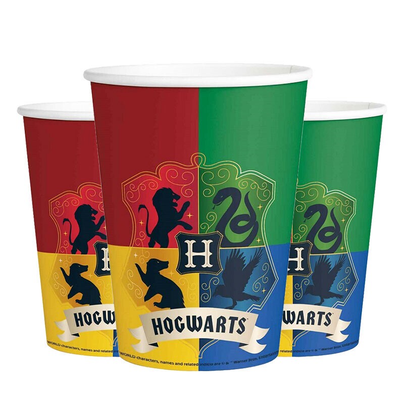 Harry Potter Häuser - Pappbecher 8er-Pack