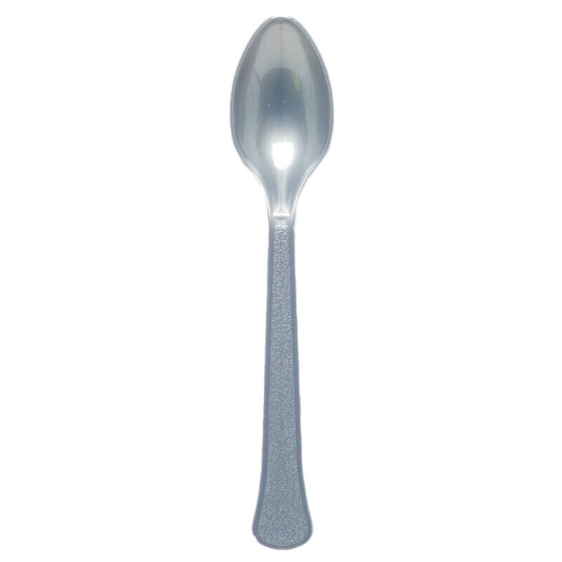 Plastiklöffel Silber 24er-Pack