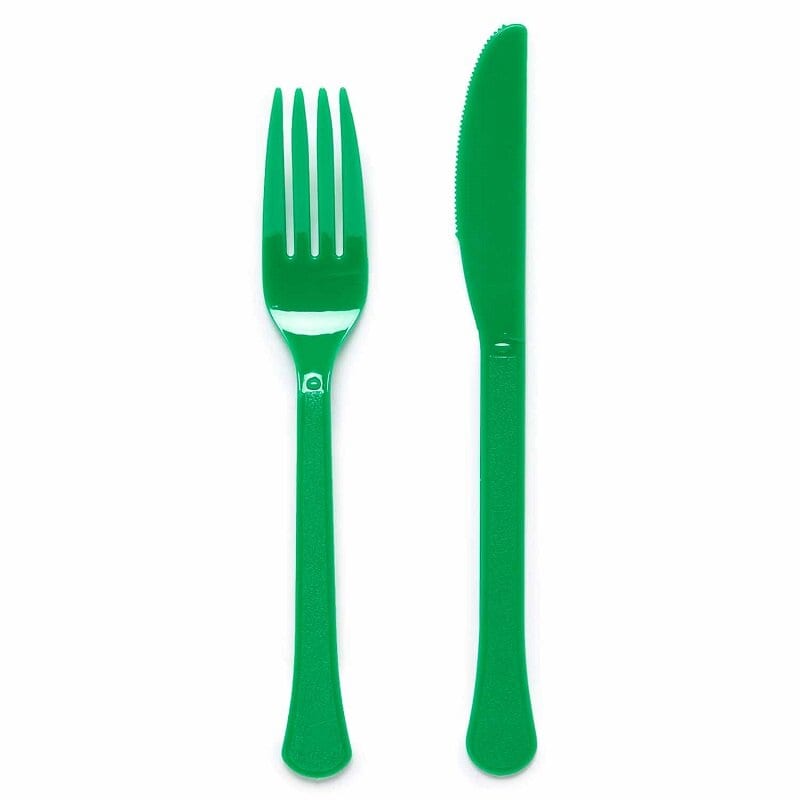 Plastikbesteck Grün 24er-Pack
