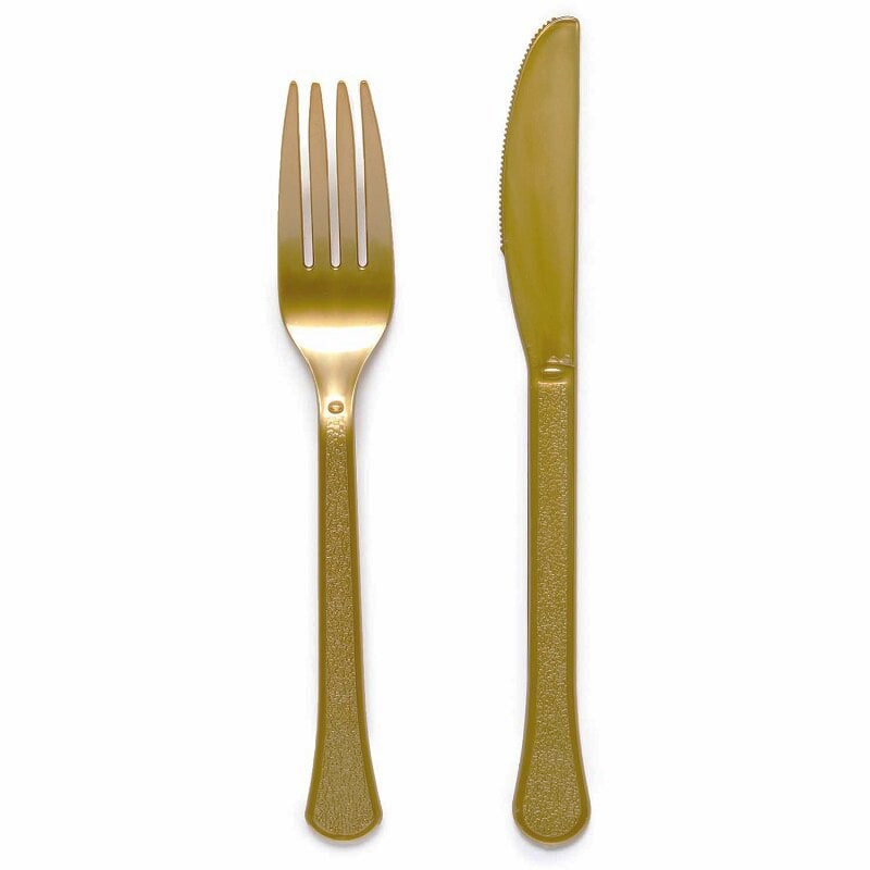 Plastikbesteck Gold 24er-Pack