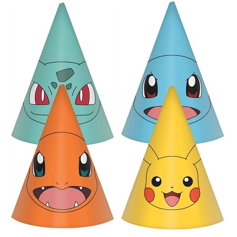Pokémon Pikachu - Partyhüte 8er-Pack