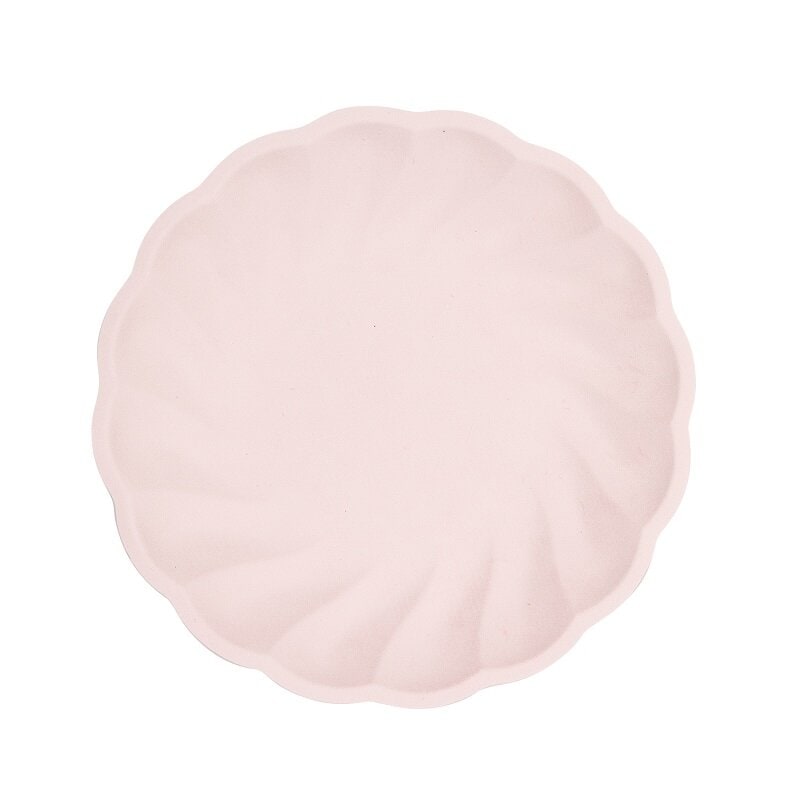 Deko-Teller Premium 23 cm Rosa 6er-Pack