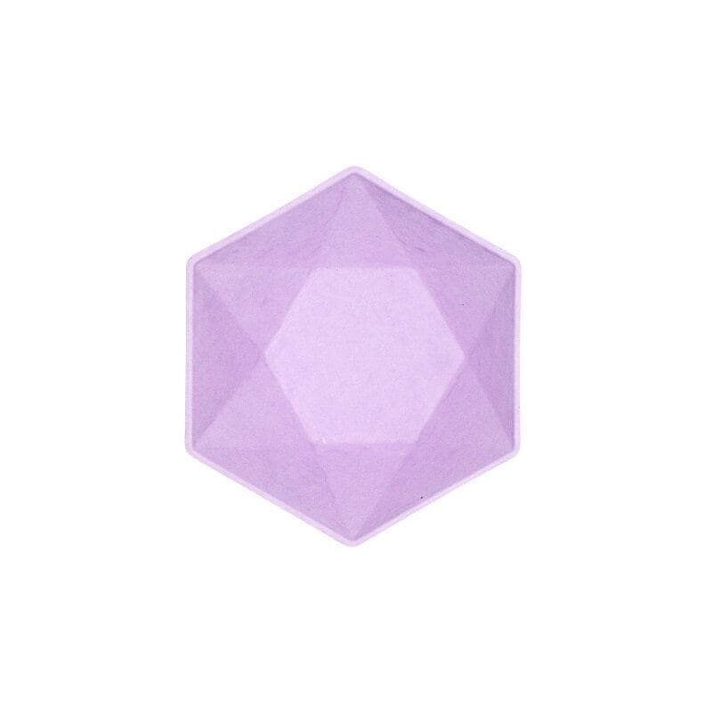 Deko-Schalen Premium Hexagon 16 cm Lila 6er-Pack