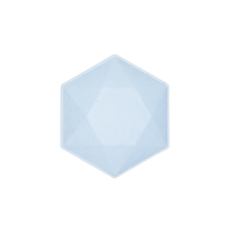 Deko-Schalen Premium Hexagon 16 cm Blau 6er-Pack
