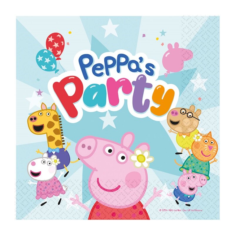 Peppa Pig Geburtstag – Servietten 16er-Pack