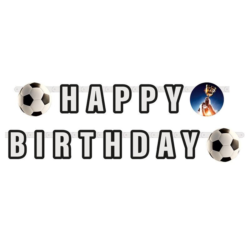 Kick it! Fußball - Girlande Happy Birthday 180 cm