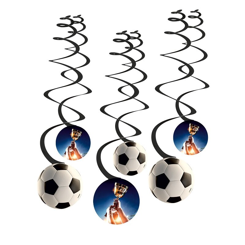 Kick it! Fußball - Deko-Spiralen 6er-Pack