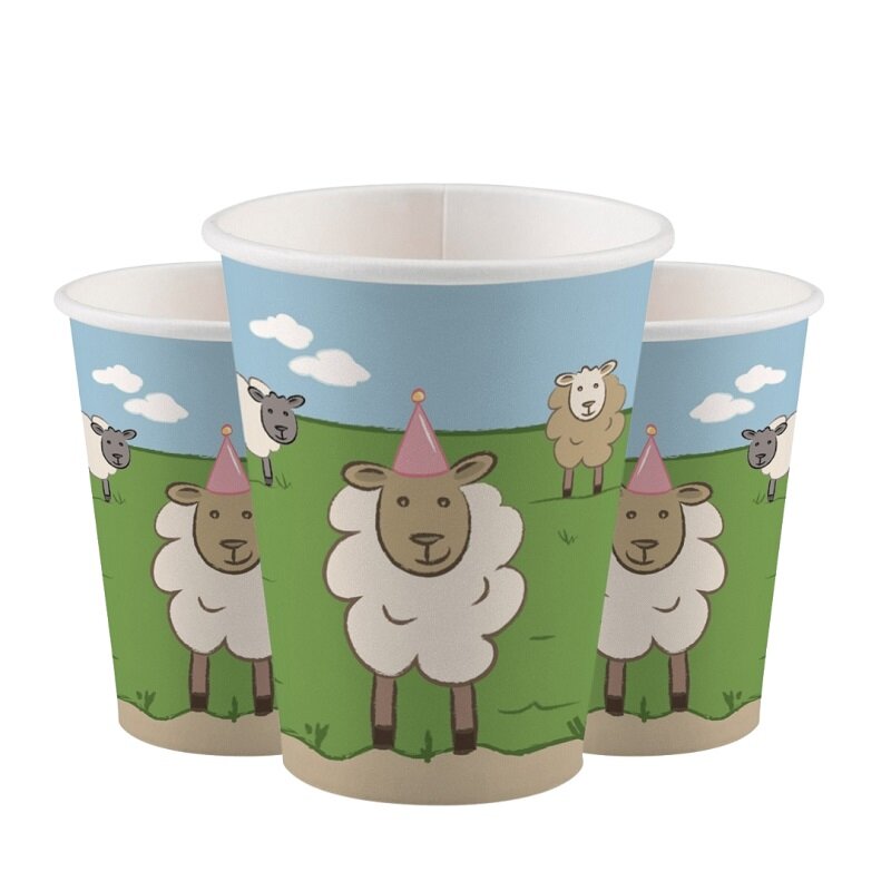 Bauernhof - Pappbecher 8er-Pack