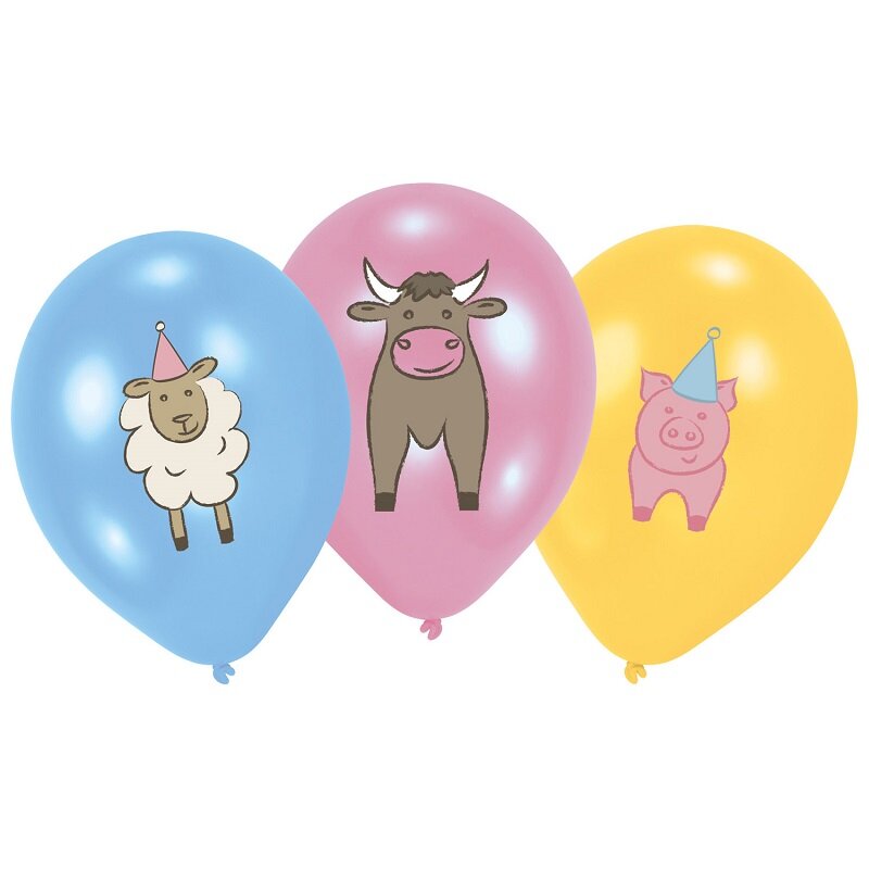 Bauernhof - Ballons 6er-Pack