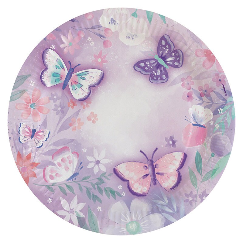 Schmetterling - Teller 8er-Pack
