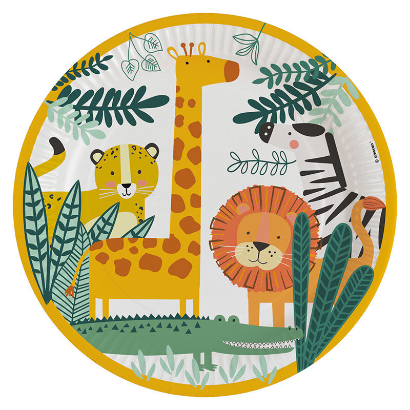 Safaritiere - Teller 8er-Pack