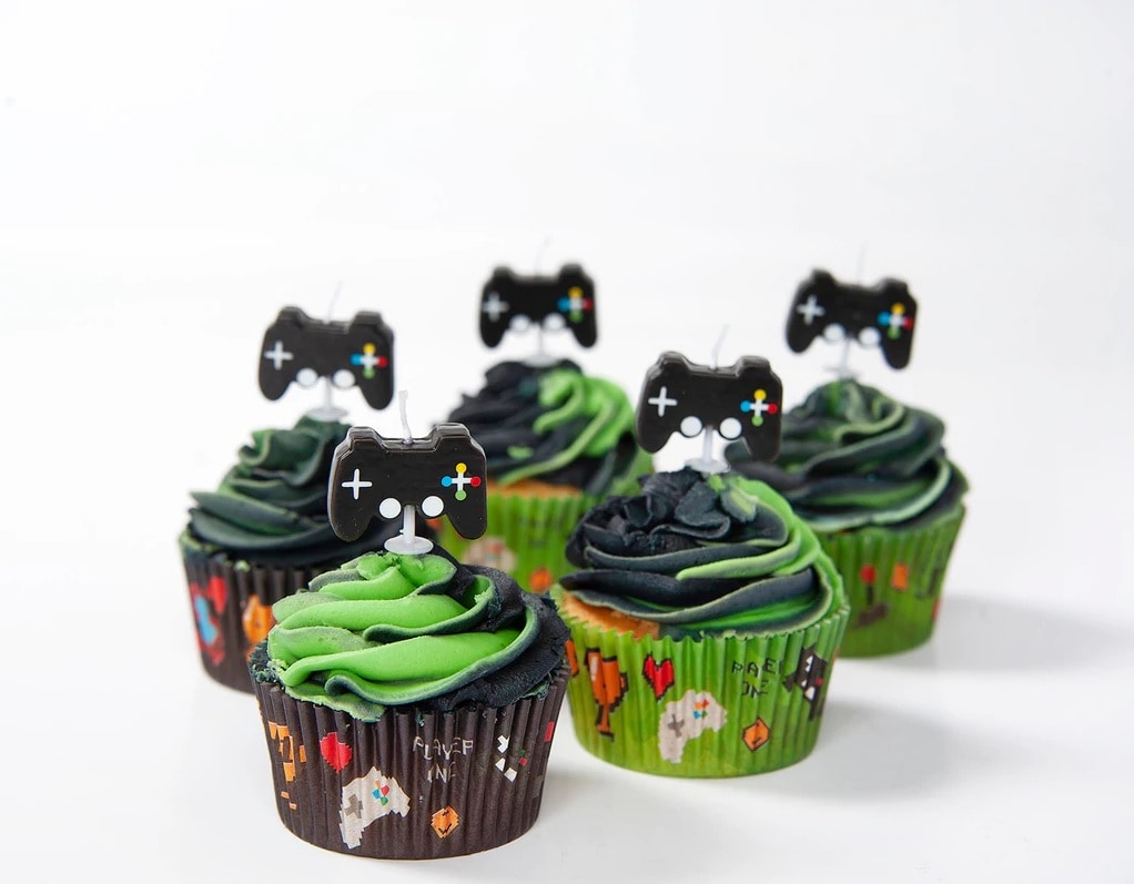 Gaming Party - Tortenkerzen 5er-Pack