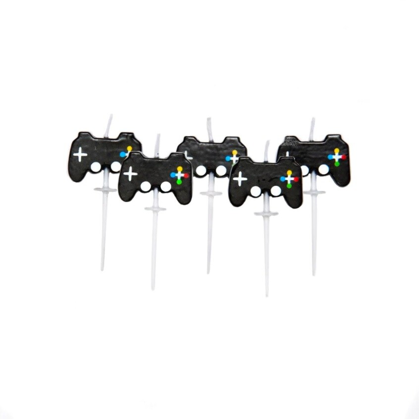 Gaming Party - Tortenkerzen 5er-Pack
