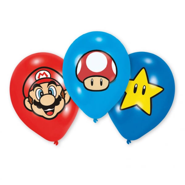 Super Mario - Luftballons 6er-Pack