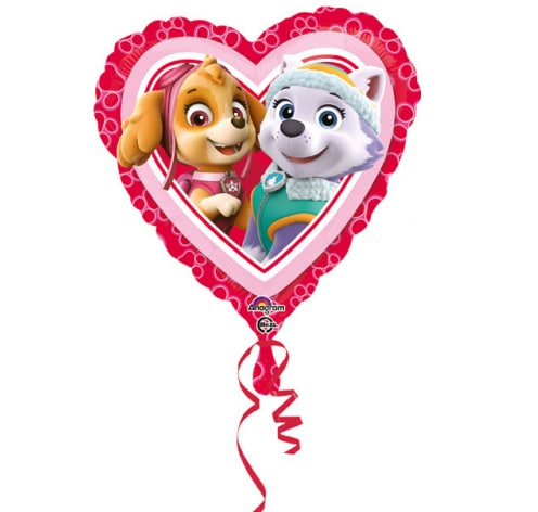 Paw Patrol - Folienballon herzförmig 45 cm