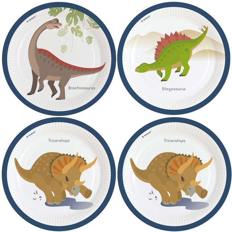 Happy Dinosaur - Teller 8er-Pack