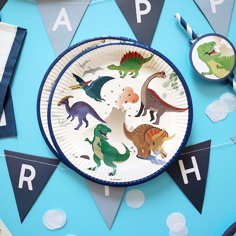 Happy Dinosaur - Kuchenteller 8er-Pack