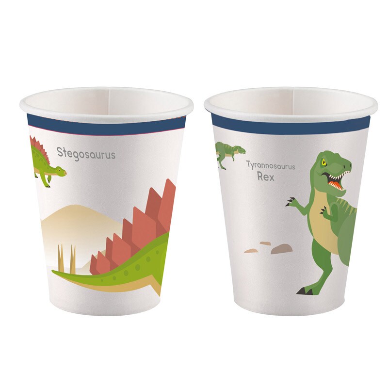 Happy Dinosaur - Pappbecher 8er-Pack