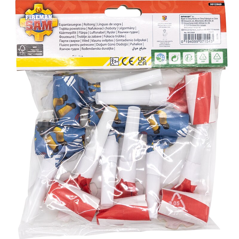 Feuerwehrmann Sam - Partytröten 8er-Pack